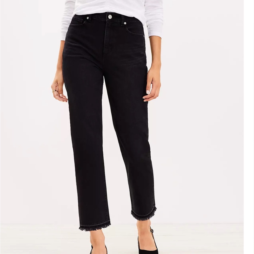 Brand New Loft Cropped, High Rise Straight Jeans